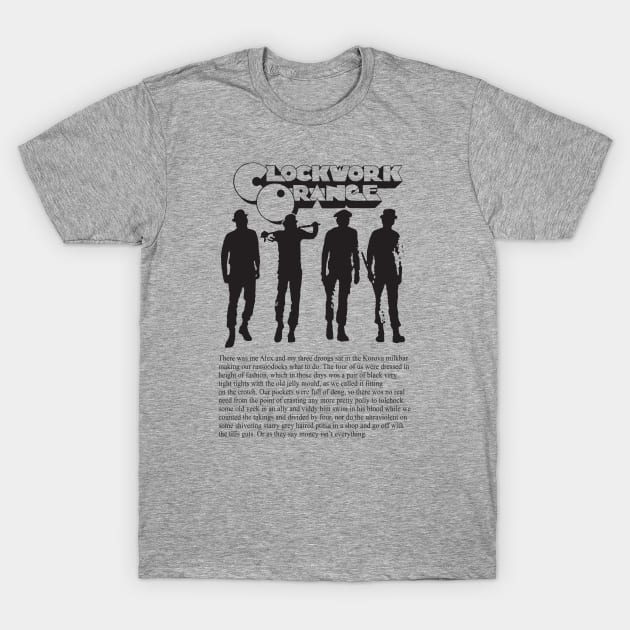 Clockwork Orange Silouettes - Light T-Shirt by Chewbaccadoll